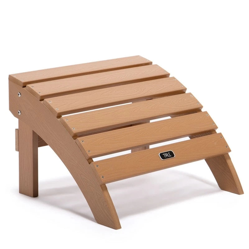 Poggiapiedi Pouf Adirondack in legno sintetico resistente alle intemperie e allo sbiadimento per patio esterno