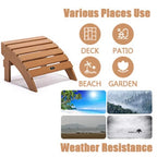 Repose-pieds Adirondack en bois composite résistant aux intempéries et à la décoloration pour terrasse extérieure