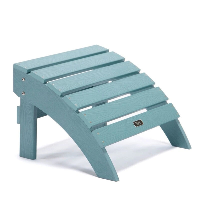 Poggiapiedi Pouf Adirondack in legno sintetico resistente alle intemperie e allo sbiadimento per patio esterno
