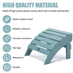Repose-pieds Adirondack en bois composite résistant aux intempéries et à la décoloration pour terrasse extérieure