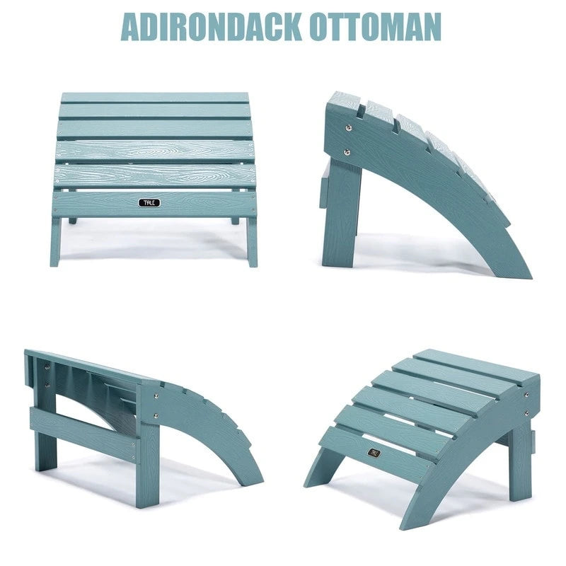 Repose-pieds Adirondack en bois composite résistant aux intempéries et à la décoloration pour terrasse extérieure