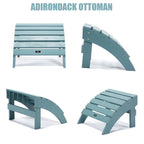 Repose-pieds Adirondack en bois composite résistant aux intempéries et à la décoloration pour terrasse extérieure