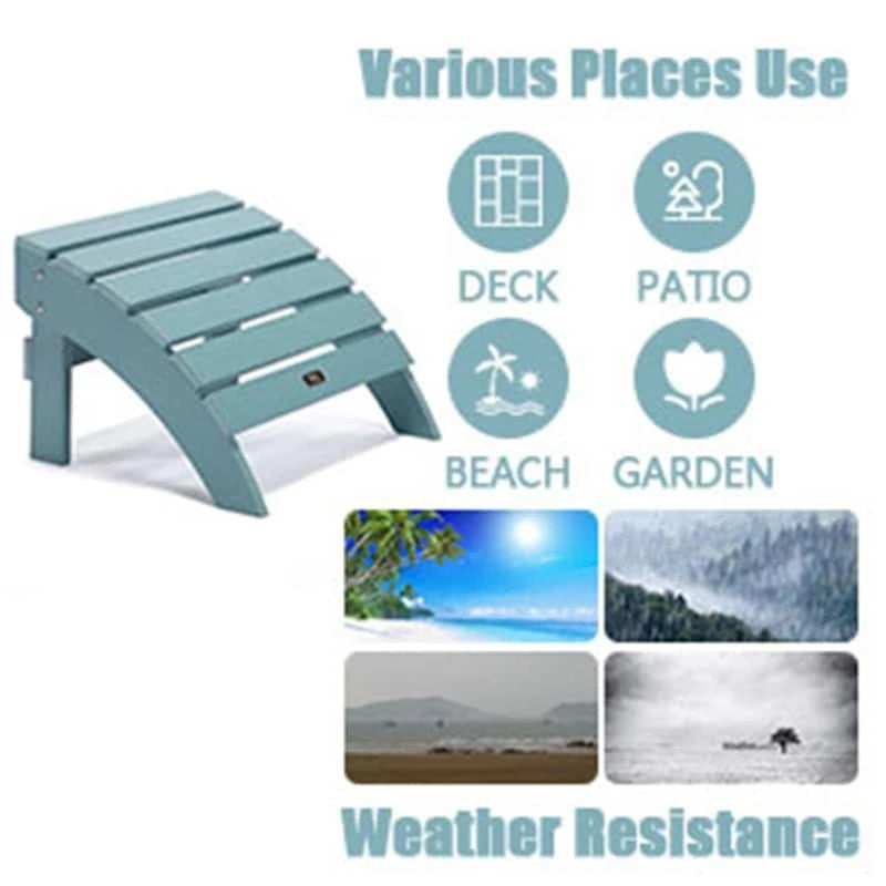 Repose-pieds Adirondack en bois composite résistant aux intempéries et à la décoloration pour terrasse extérieure