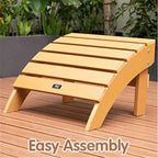Repose-pieds Adirondack en bois composite résistant aux intempéries et à la décoloration pour terrasse extérieure
