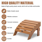 Repose-pieds Adirondack en bois composite résistant aux intempéries et à la décoloration pour terrasse extérieure