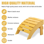 Repose-pieds Adirondack en bois composite résistant aux intempéries et à la décoloration pour terrasse extérieure