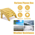Repose-pieds Adirondack en bois composite résistant aux intempéries et à la décoloration pour terrasse extérieure
