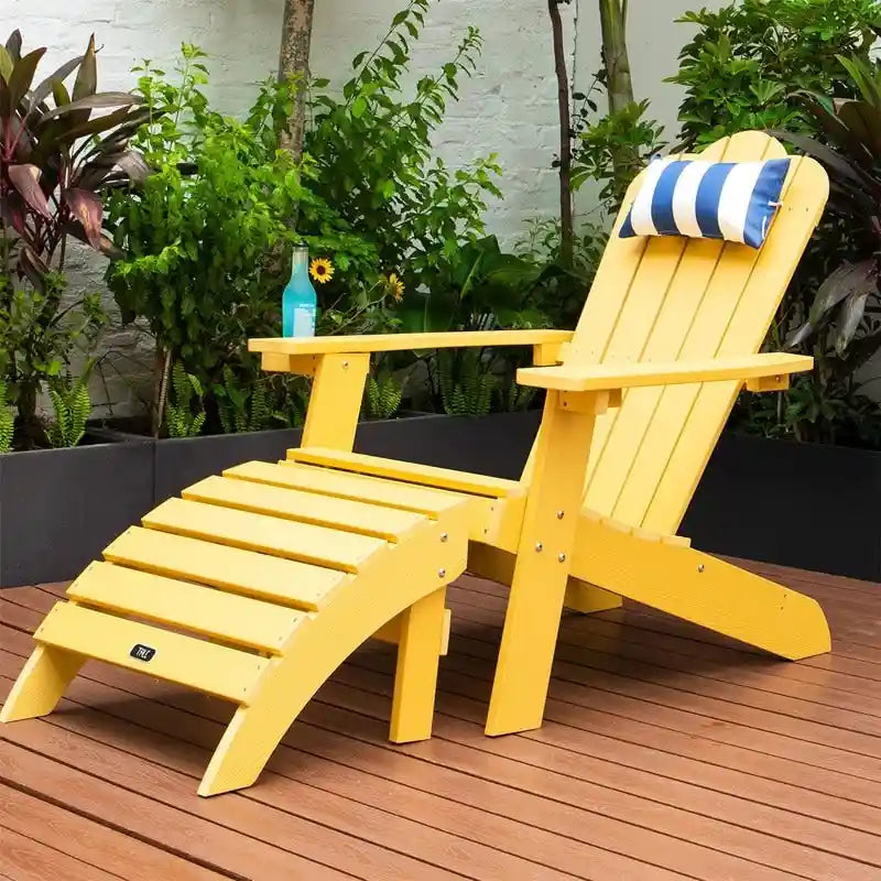 Repose-pieds Adirondack en bois composite résistant aux intempéries et à la décoloration pour terrasse extérieure