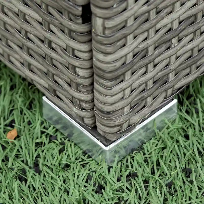 Set Divano Sezionale da Esterno in Rattan Sintetico a 4 Pezzi con Contenitore