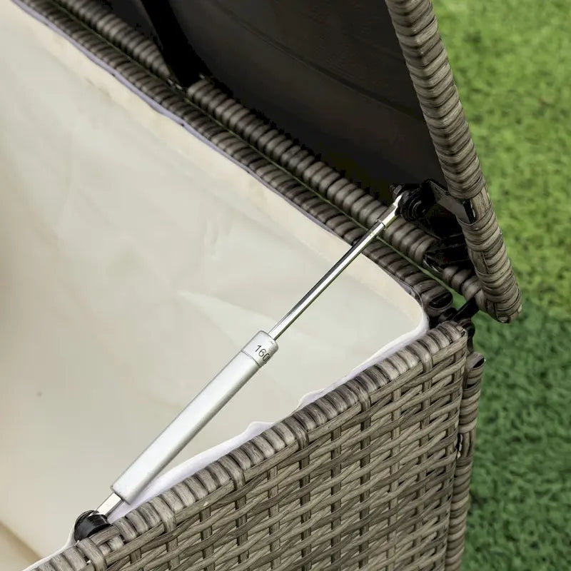 Set Divano Sezionale da Esterno in Rattan Sintetico a 4 Pezzi con Contenitore