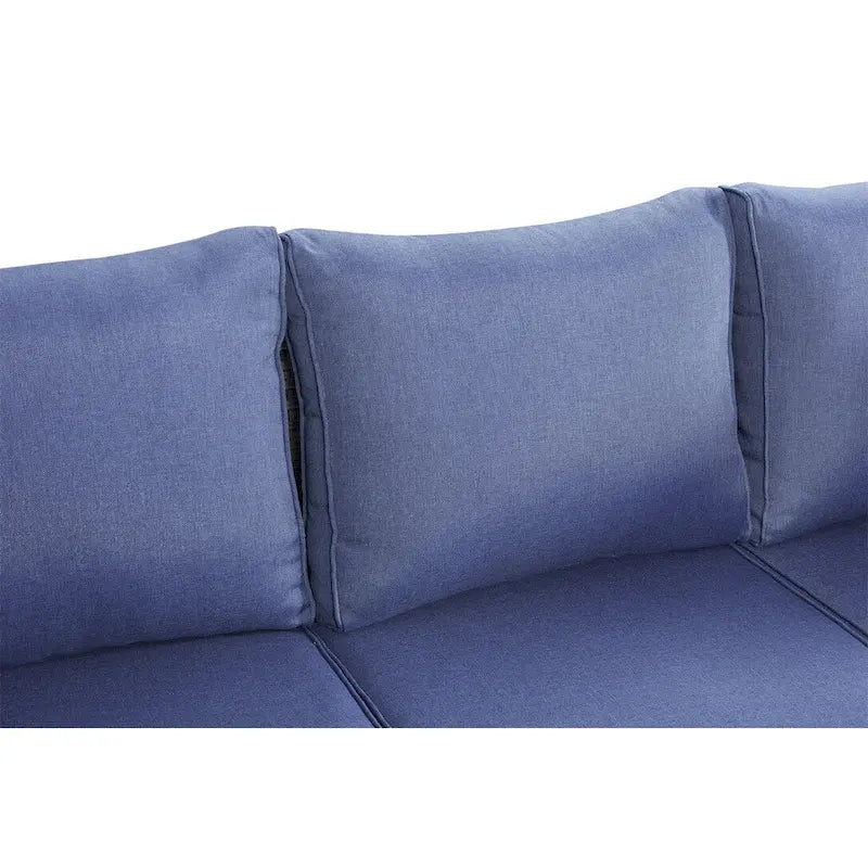 Gymojoy Set Divano Sezionale da Esterno in Rattan con Pouf e Cuscini