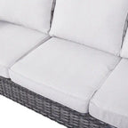 Gymojoy Set Divano Sezionale da Esterno in Rattan con Pouf e Cuscini