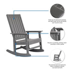 Sedia a Dondolo Adirondack "Island Retreat" in Tek-Wood Ez-Care