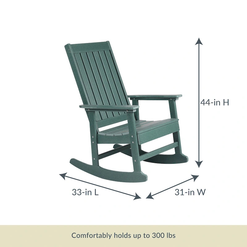 Sedia a Dondolo Adirondack "Island Retreat" in Tek-Wood Ez-Care