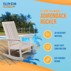 Sedia a Dondolo Adirondack "Island Retreat" in Tek-Wood Ez-Care