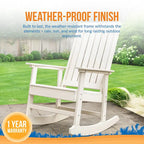 Sedia a Dondolo Adirondack "Island Retreat" in Tek-Wood Ez-Care