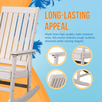 Sedia a Dondolo Adirondack "Island Retreat" in Tek-Wood Ez-Care