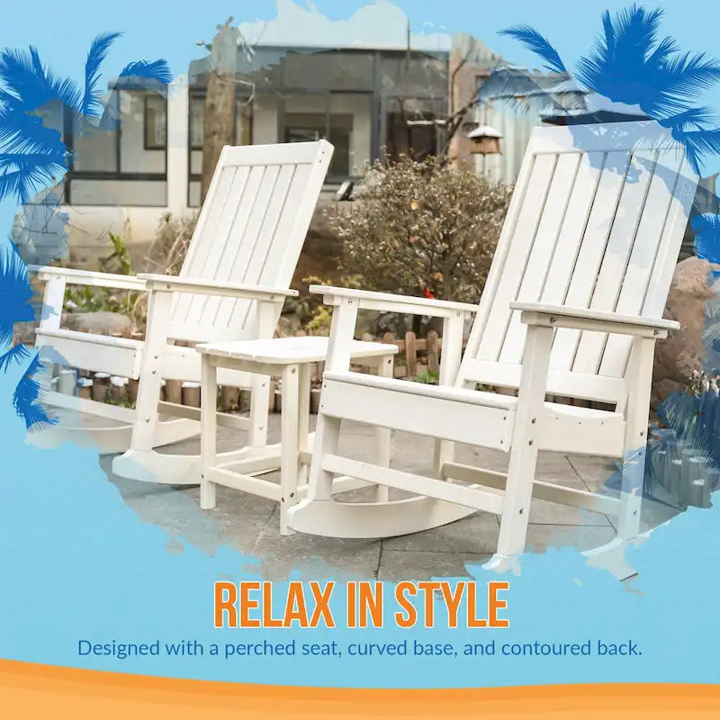 Sedia a Dondolo Adirondack "Island Retreat" in Tek-Wood Ez-Care