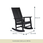 Sedia a Dondolo Adirondack "Island Retreat" in Tek-Wood Ez-Care
