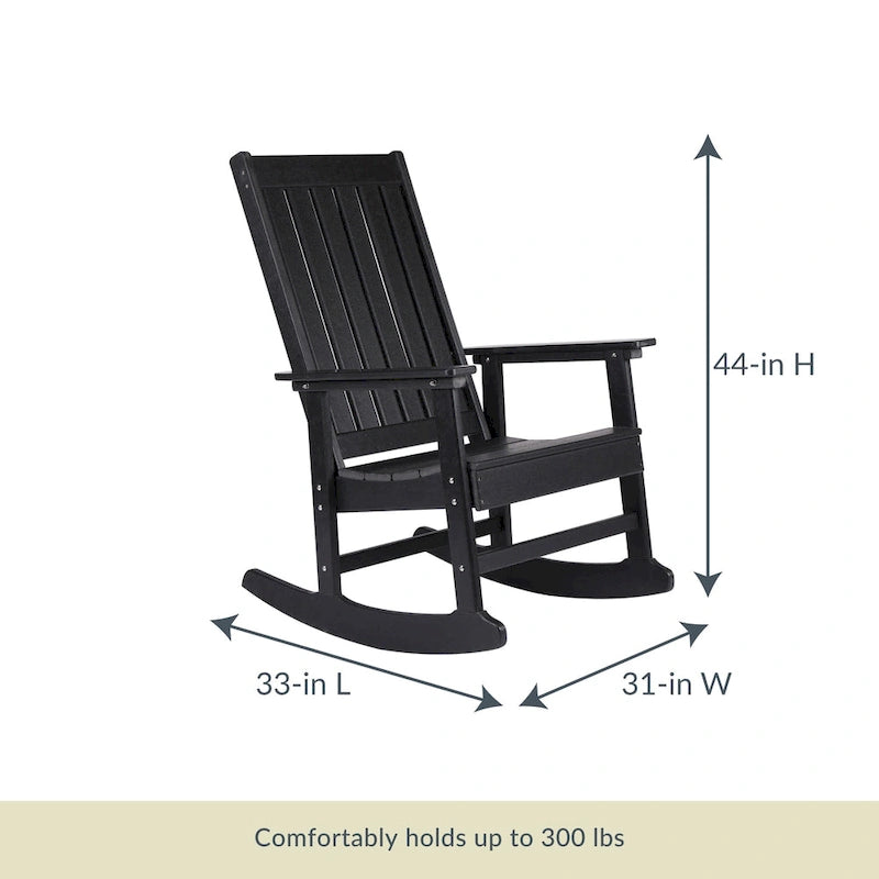 Sedia a Dondolo Adirondack "Island Retreat" in Tek-Wood Ez-Care