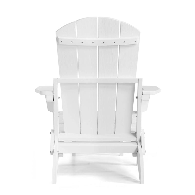 Sedia Pieghevole Poly Adirondack Seaton con Poggiapiedi Estraibile, Set da 2