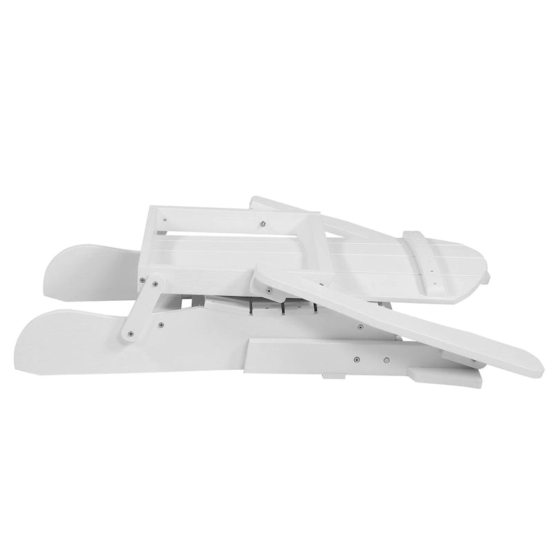 Sedia Pieghevole Poly Adirondack Seaton con Poggiapiedi Estraibile, Set da 2