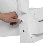 Sedia Pieghevole Poly Adirondack Seaton con Poggiapiedi Estraibile, Set da 2