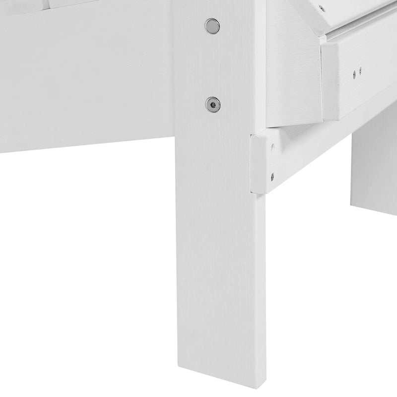 Sedia Pieghevole Poly Adirondack Seaton con Poggiapiedi Estraibile, Set da 2