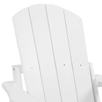 Sedia Pieghevole Poly Adirondack Seaton con Poggiapiedi Estraibile, Set da 2