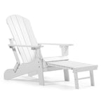 Sedia Pieghevole Poly Adirondack Seaton con Poggiapiedi Estraibile, Set da 2