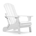 Sedia Pieghevole Poly Adirondack Seaton con Poggiapiedi Estraibile, Set da 2
