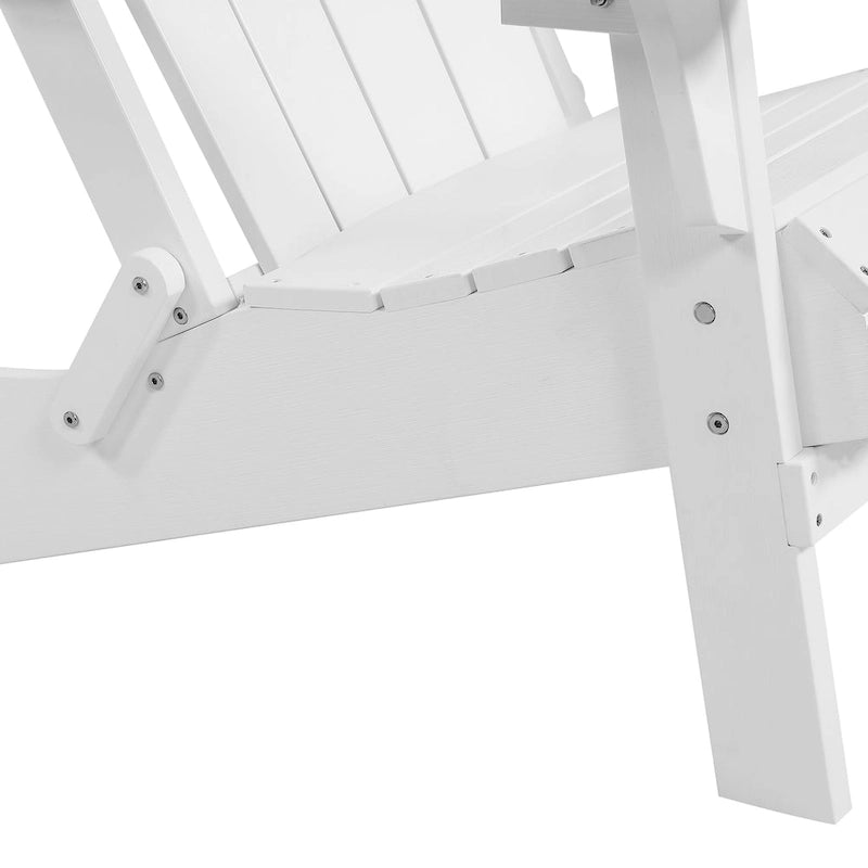 Sedia Pieghevole Poly Adirondack Seaton con Poggiapiedi Estraibile, Set da 2
