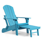 Sedia Pieghevole Poly Adirondack Seaton con Poggiapiedi Estraibile, Set da 2