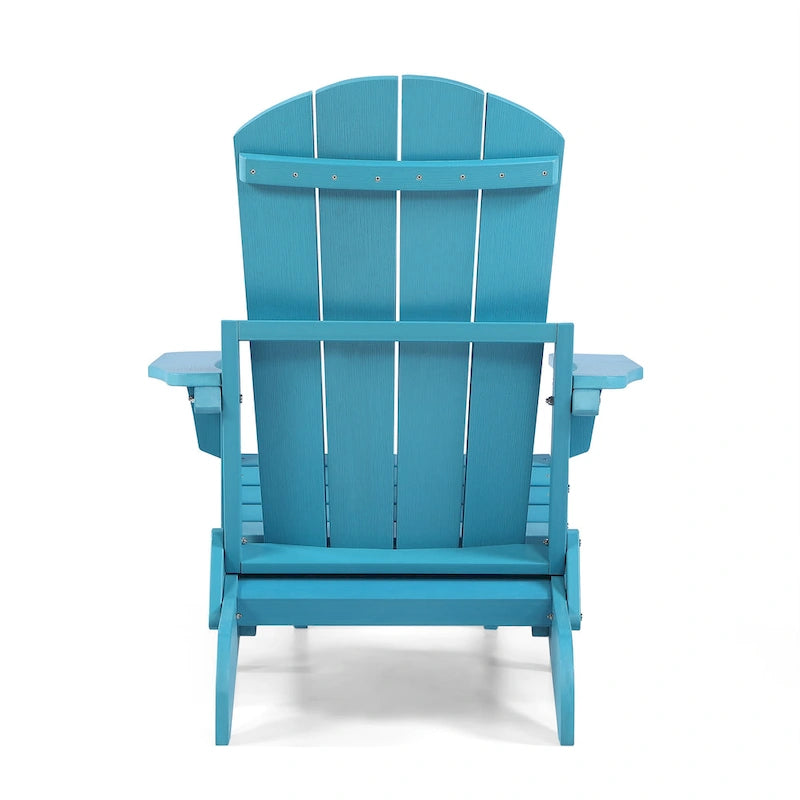 Sedia Pieghevole Poly Adirondack Seaton con Poggiapiedi Estraibile, Set da 2