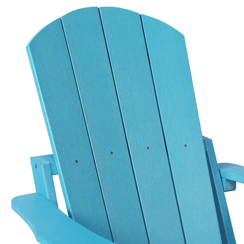 Sedia Pieghevole Poly Adirondack Seaton con Poggiapiedi Estraibile, Set da 2