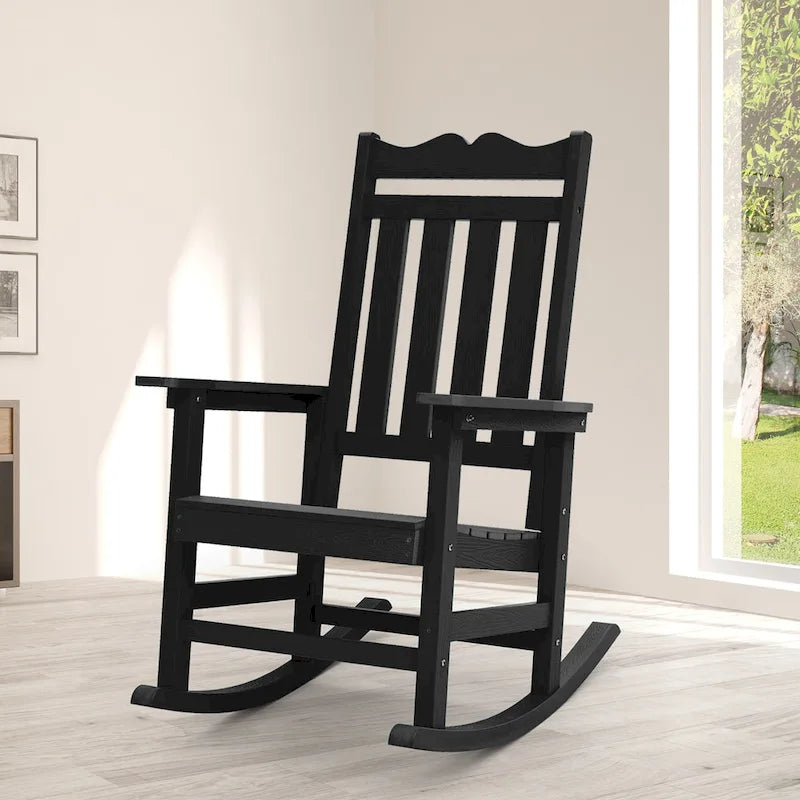BONOSUKI Sedia a dondolo Adirondack per patio, sedia da falò resistente alle intemperie