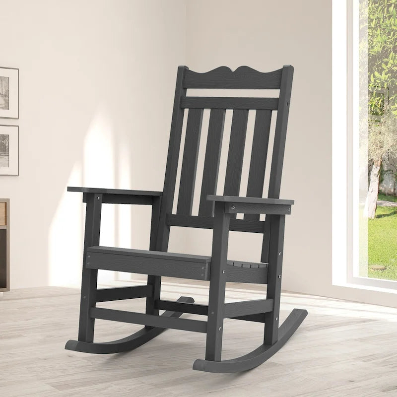 BONOSUKI Sedia a dondolo Adirondack per patio, sedia da falò resistente alle intemperie