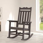 BONOSUKI Sedia a dondolo Adirondack per patio, sedia da falò resistente alle intemperie