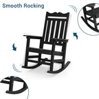 BONOSUKI Sedia a dondolo Adirondack per patio, sedia da falò resistente alle intemperie