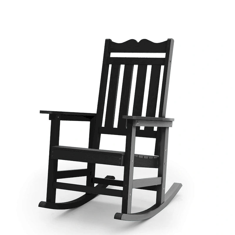 BONOSUKI Sedia a dondolo Adirondack per patio, sedia da falò resistente alle intemperie