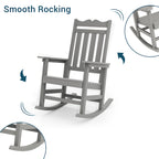 BONOSUKI Sedia a dondolo Adirondack per patio, sedia da falò resistente alle intemperie