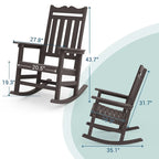 BONOSUKI Sedia a dondolo Adirondack per patio, sedia da falò resistente alle intemperie