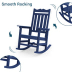 BONOSUKI Sedia a dondolo Adirondack per patio, sedia da falò resistente alle intemperie