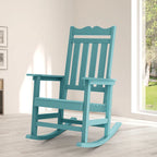 BONOSUKI Sedia a dondolo Adirondack per patio, sedia da falò resistente alle intemperie
