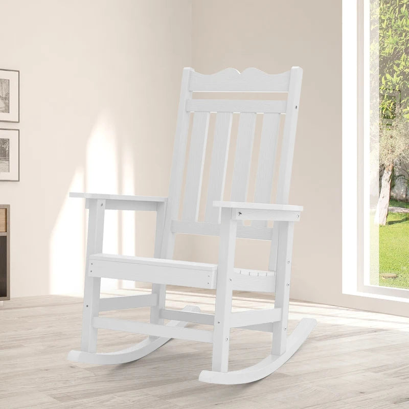 BONOSUKI Sedia a dondolo Adirondack per patio, sedia da falò resistente alle intemperie