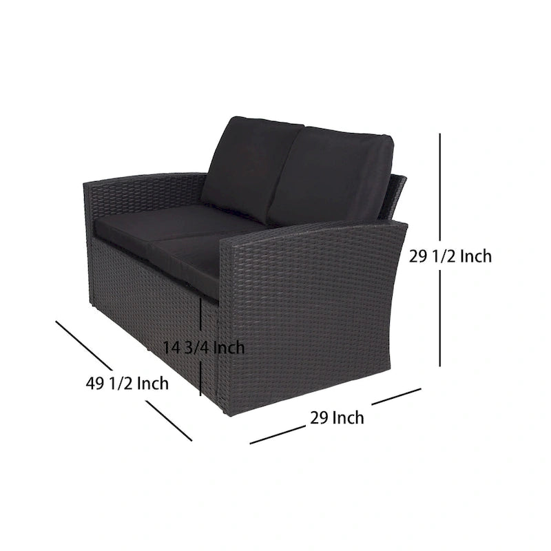 Set da 4 pezzi di mobili da esterno con cuscini Atlas