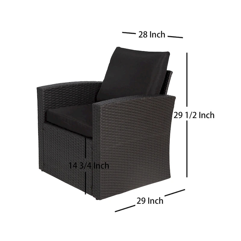 Set da 4 pezzi di mobili da esterno con cuscini Atlas