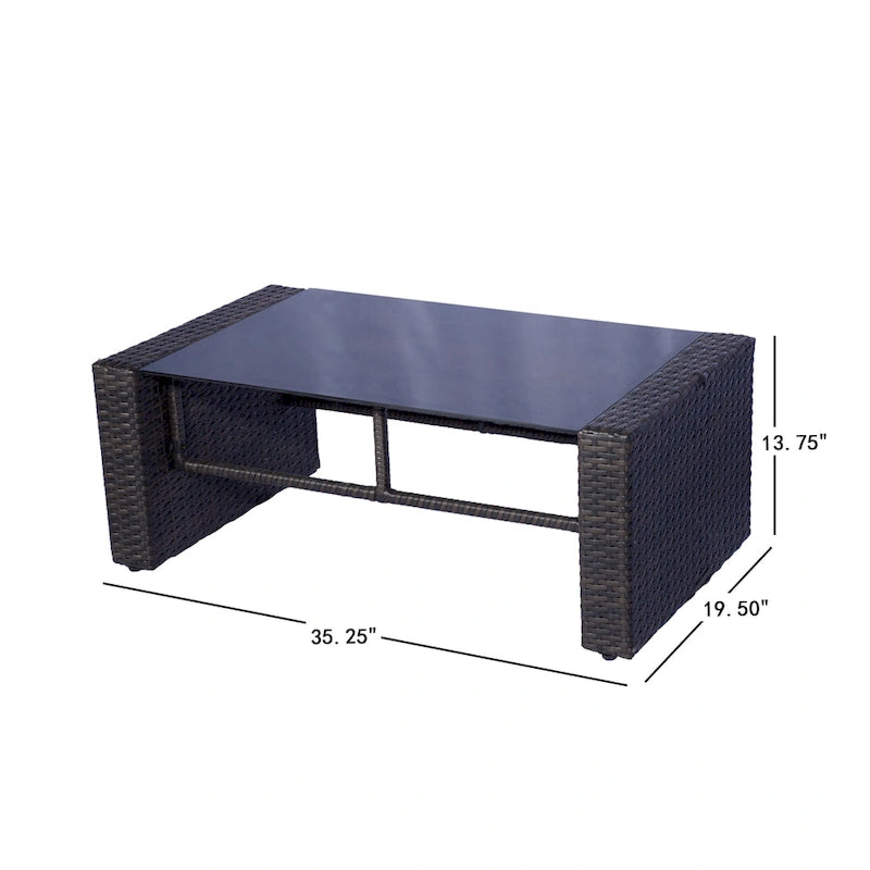 Set da 4 pezzi di mobili da esterno con cuscini Atlas