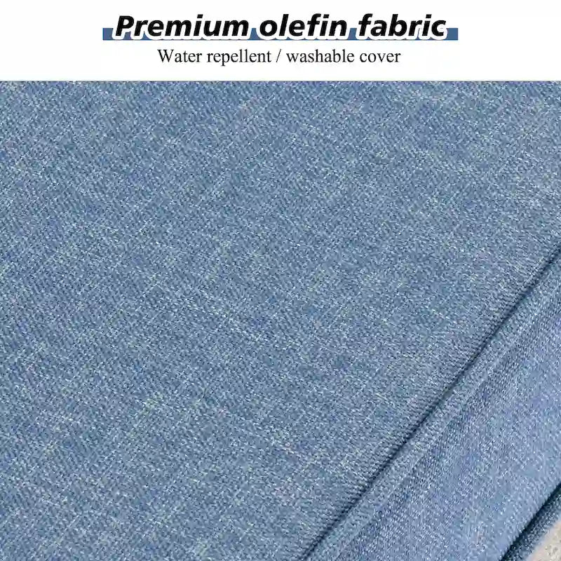 HOOOWOOO Set Sezionale Modulare da Esterno in Vimini a 9 Pezzi con Bracciolo Largo, Set con Braciere