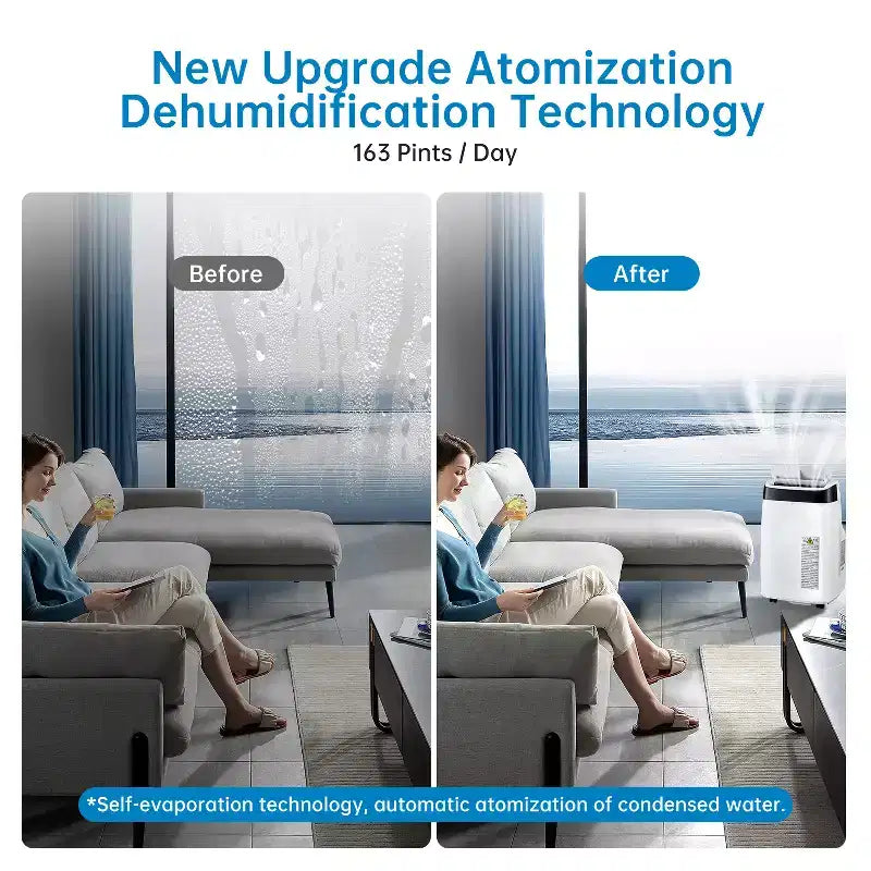 Condizionatore Portatile da 10000 BTU, Climatizzatore Domestico con Telecomando per Stanze fino a 42 m², Funzioni 3-in-1/Timer 24 Ore/Rotelle